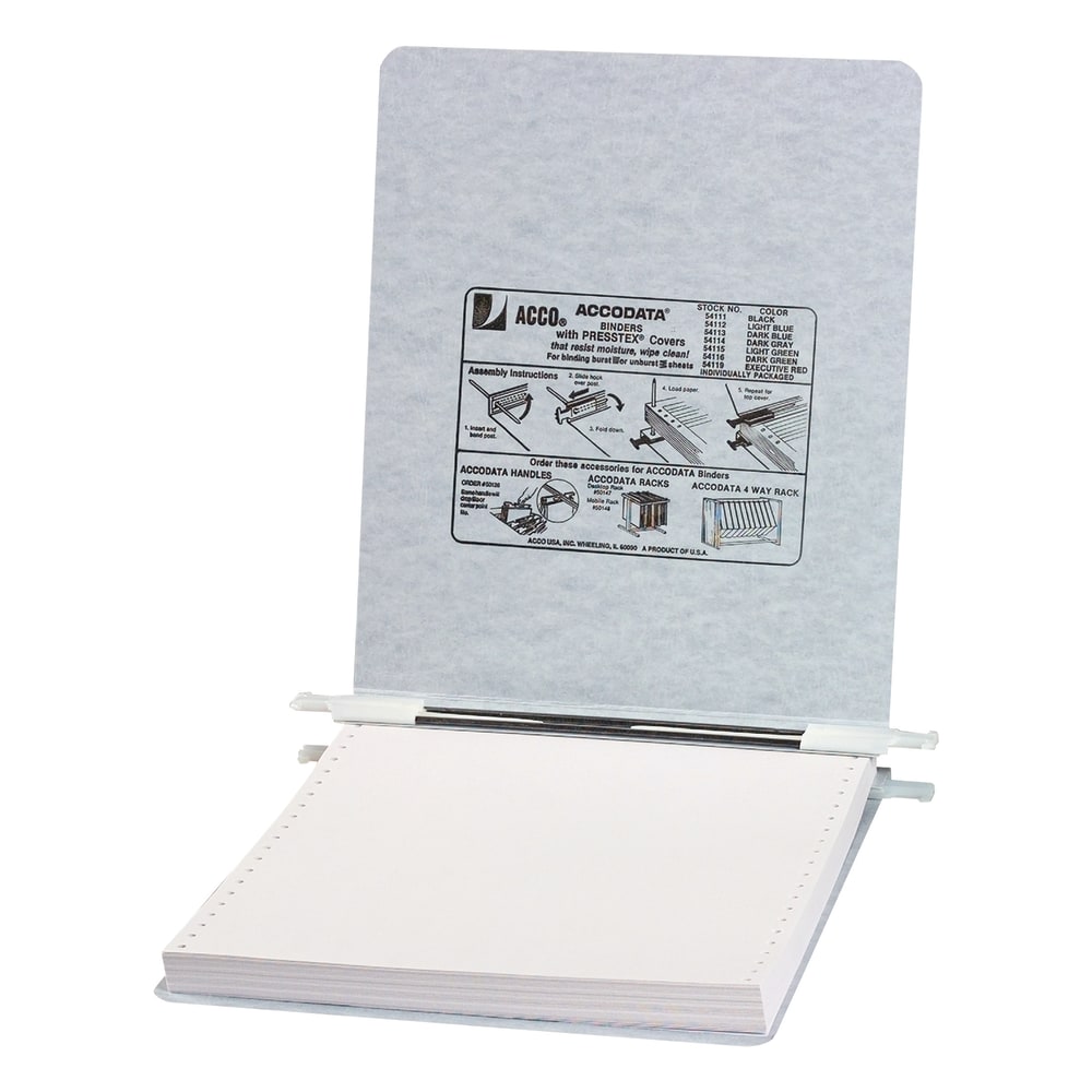 Wilson Jones Presstex Pressboard Data Binder, 60% Recycled, Light Gray