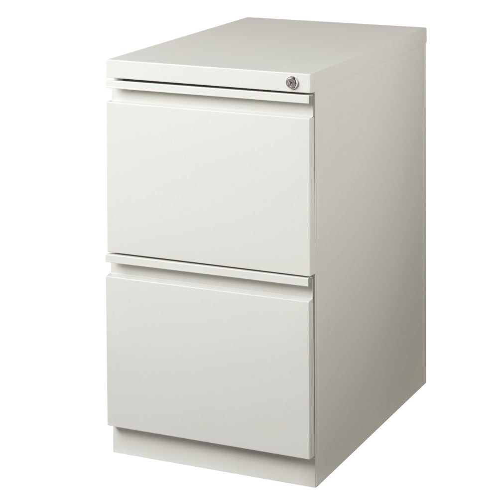 WorkPro 23inD Vertical 2-Drawer Mobile Pedestal File Cabinet, Light Gray