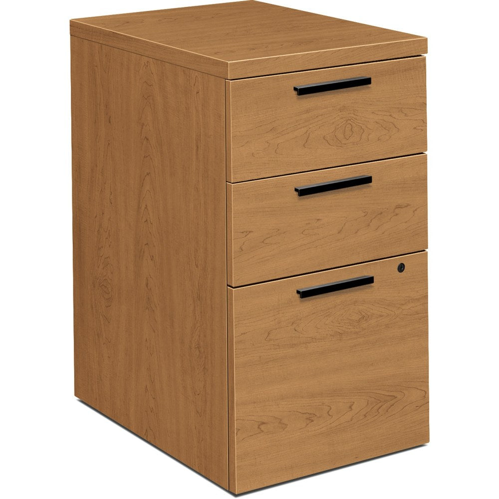 HON 10500 22-3/4inD Vertical 3-Drawer Mobile Box/Box/File Pedestal Cabinet, Harvest Cherry