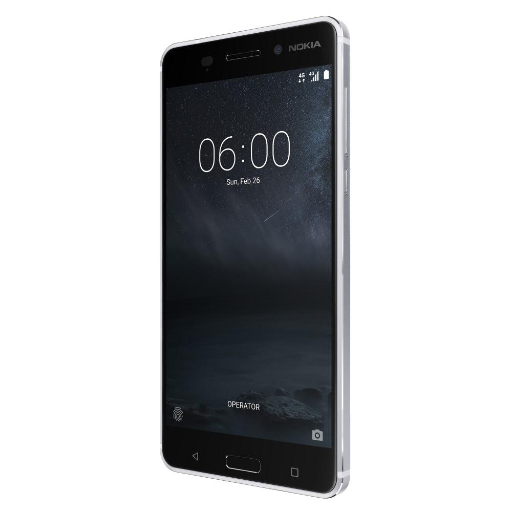 Nokia 6 TA-1025 Cell Phone, Silver, PNN100293