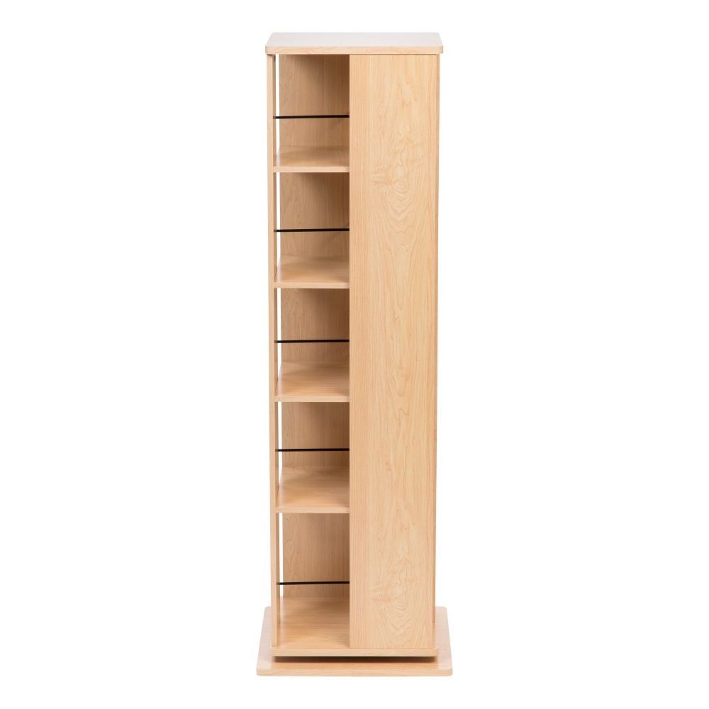 IRIS 55inH 5-Tier Revolving Bookshelf, Light Brown