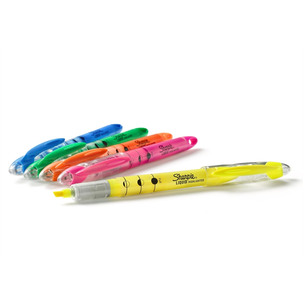 Sharpie Liquid Accent Pen-Style Highlighters, Assorted Colors, Pack Of 10