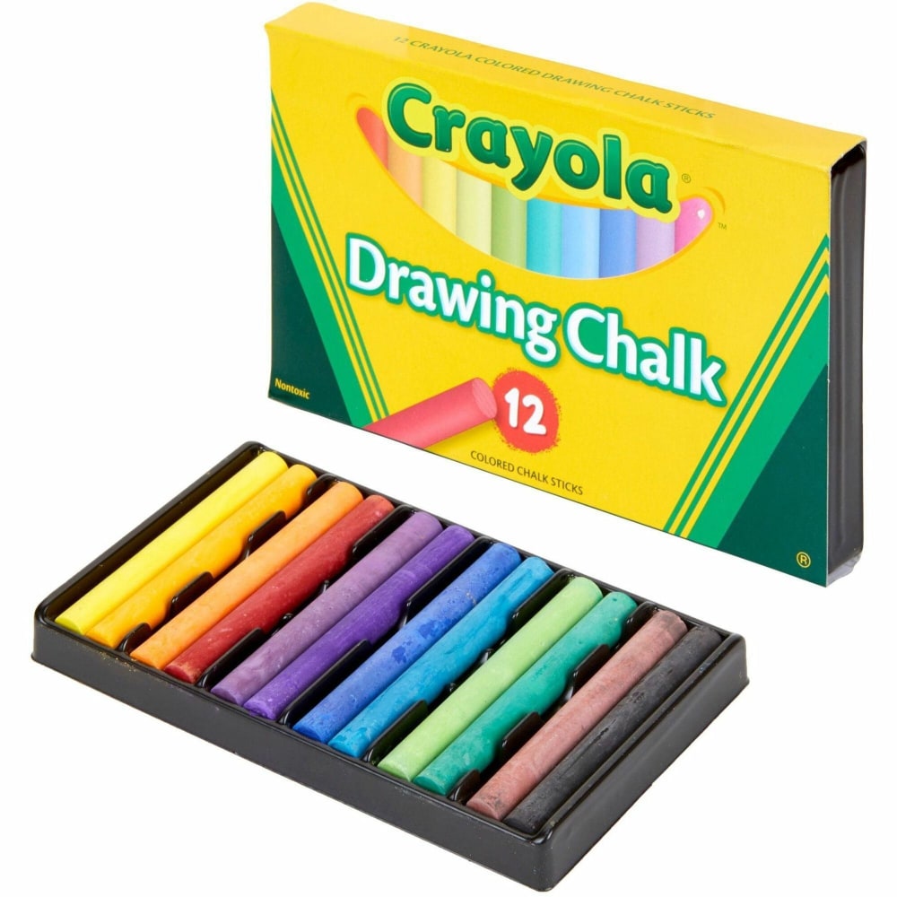 Crayola Drawing Chalk, Assorted Colors, Box Of 12