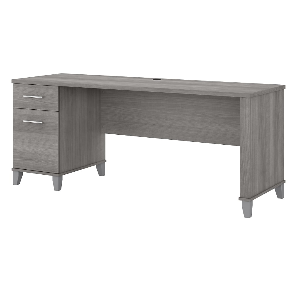 Bush Furniture Somerset Office 72inW Computer Desk With Drawers, Platinum Gray, Standard Delivery