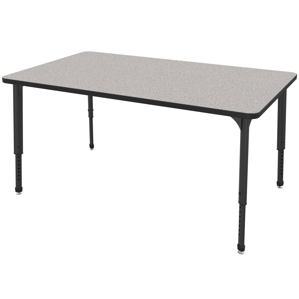 Marco Group Apex Series Rectangle Adjustable Table, 30inH 60inW x 30inD, Gray Nebula/Black