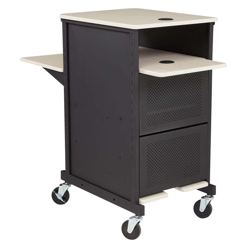 Oklahoma Sound? Jumbo Presentation Cart, Ivory/Black