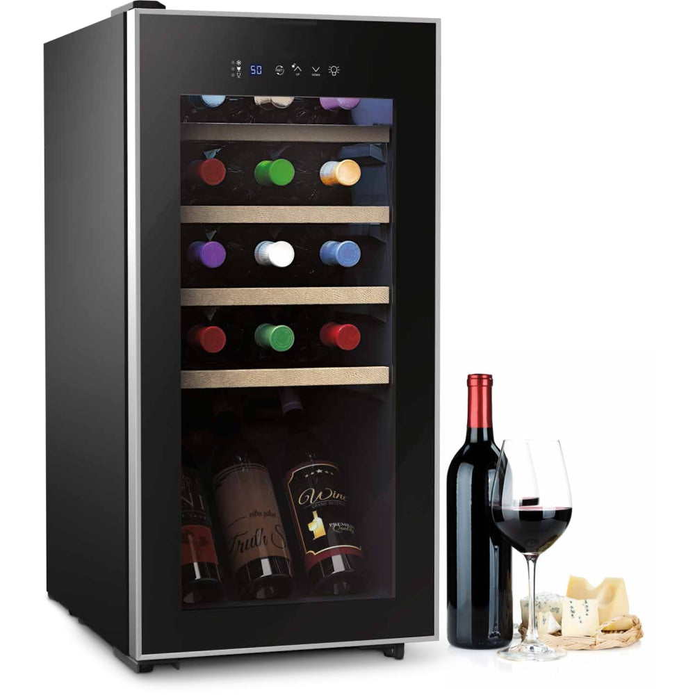 Cuisinart 10 Cu Ft Wine Cellar With Compressor, Black/Smoke