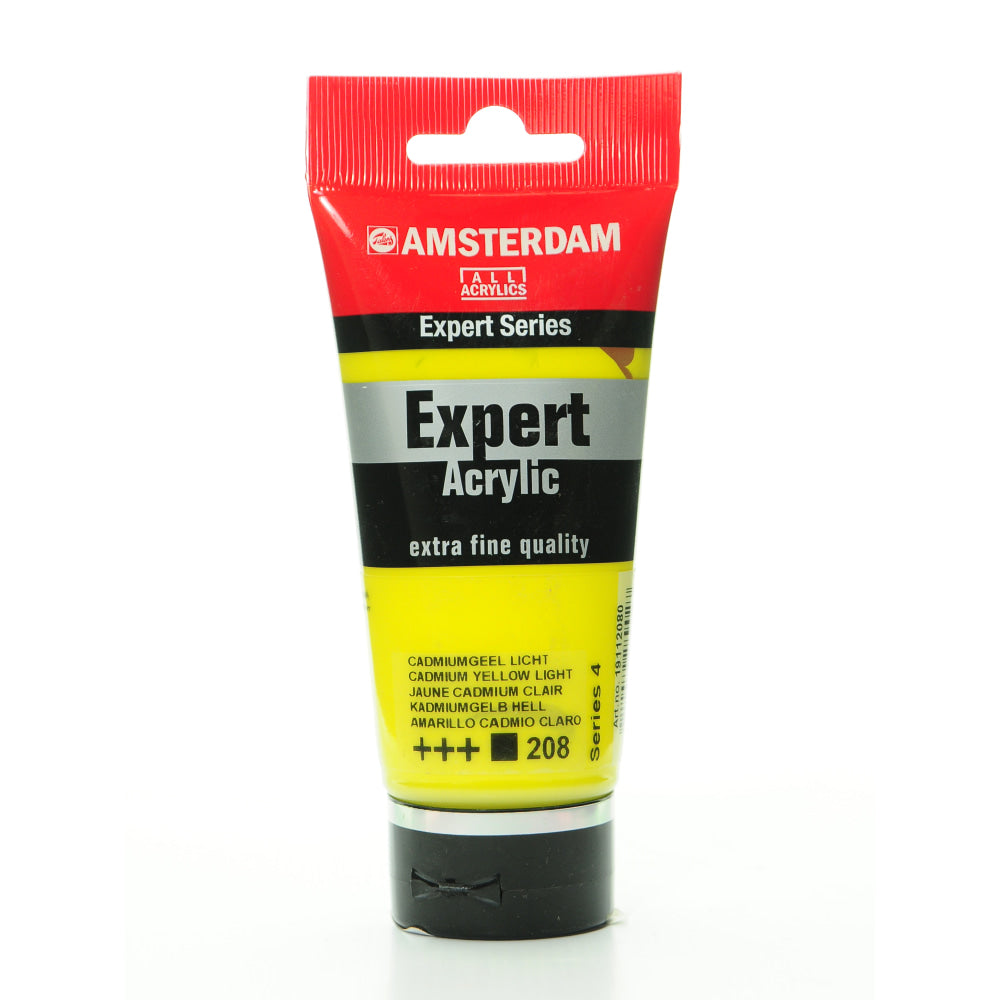 Amsterdam Expert Acrylic Paint Tubes, 75 mL, Cadmium Yellow Light, Pack Of 2