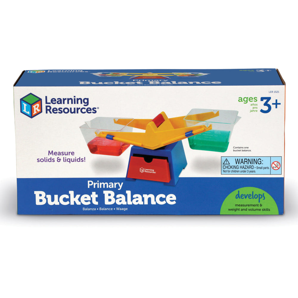 Learning Resources Primary Bucket Balance, 6 1/2inH x 16 1/2inW x 6inD, Science, Grades 6 - 12