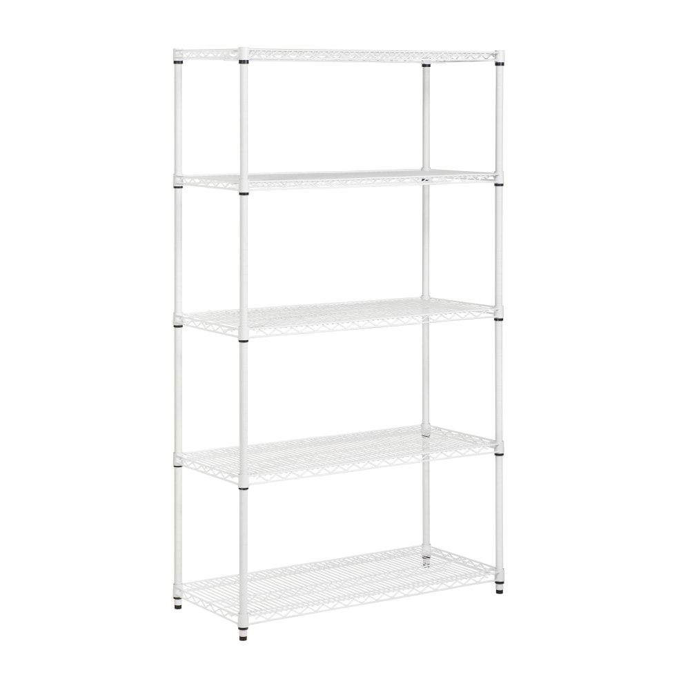 Honey-Can-Do Urban Steel Adjustable Shelving Unit, 5-Tiers, White