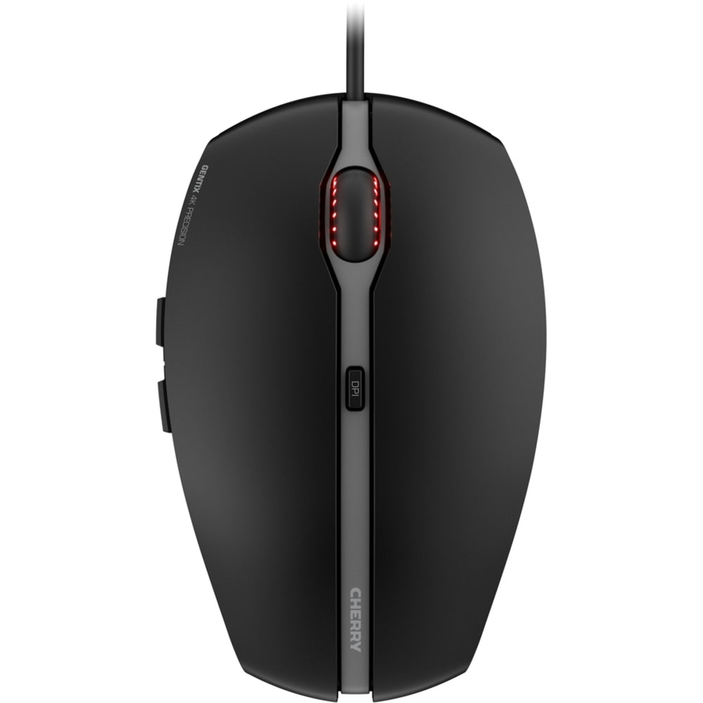 CHERRY GENTIX 4K Corded Mouse - Optical - Cable - Black - USB - 3600 dpi - Scroll Wheel - 6 Button(s) - Small/Large Hand/Palm Size - Symmetrical