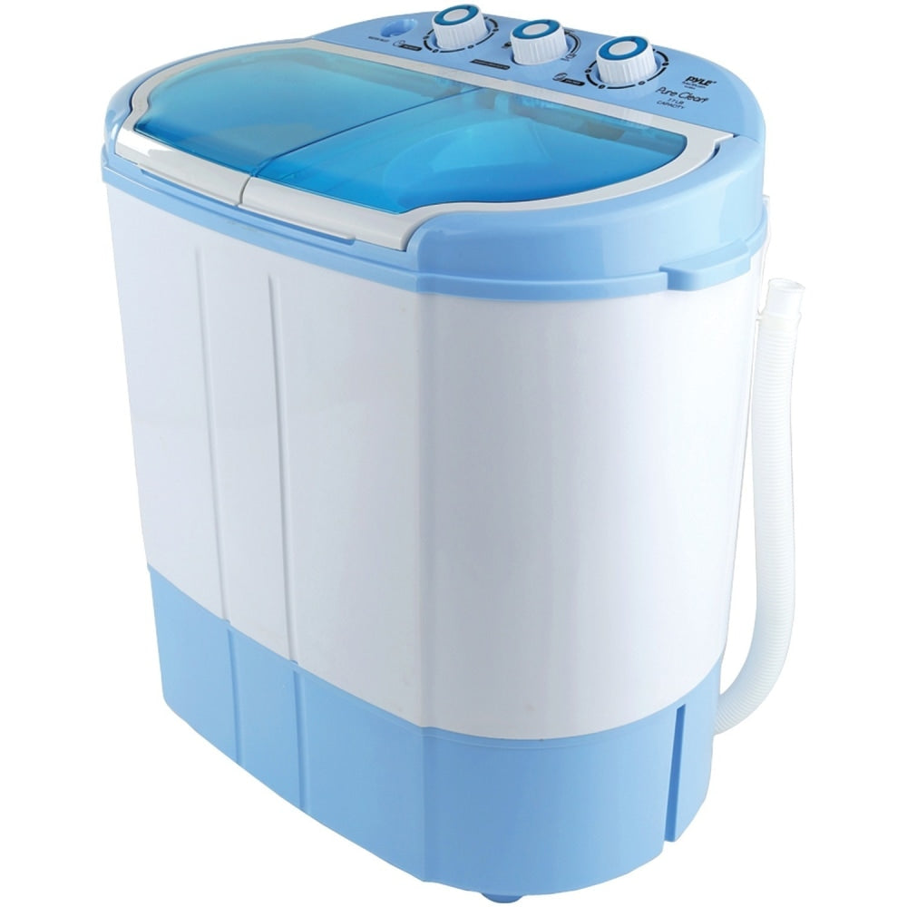 Pure Clean Compact and Portable Washer and Spin Dryer - Top Loading - 7.70 lb Washer Load Capacity 3.30 lb - 120 V AC Input Voltage - 26.40in Power Cord Length - White, Light Blue, Blue