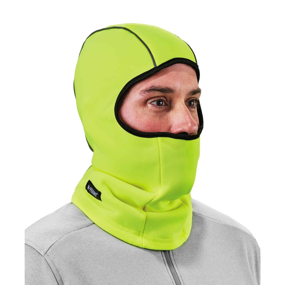 Ergodyne N-Ferno 6821 Fleece Balaclava, One Size, Lime