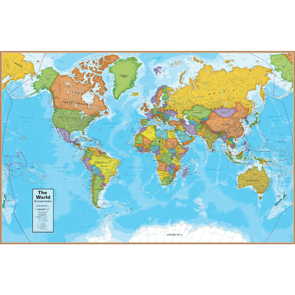 Round World Products World Map Jigsaw Puzzle, 24in x 36in