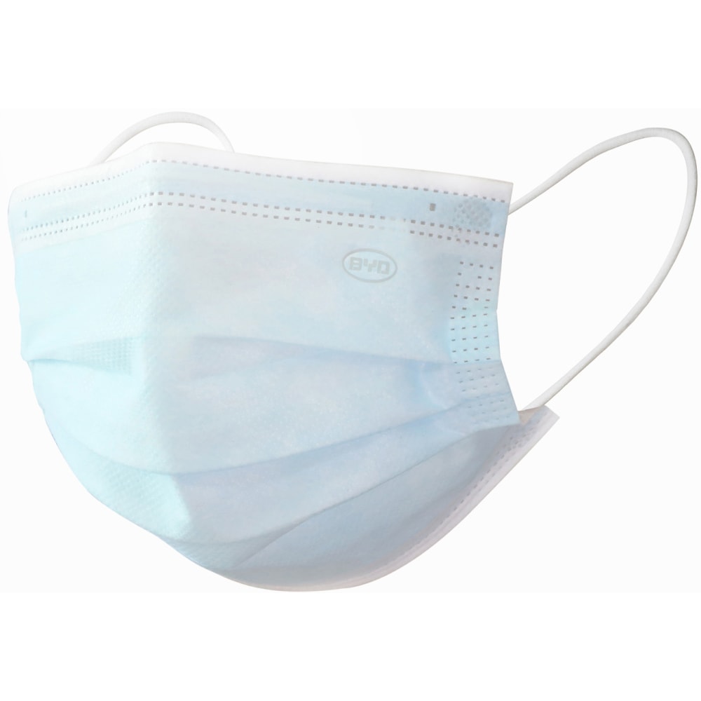 BYD Care Level 3 Surgical Masks, Adult, One Size, Blue, Box Of 50