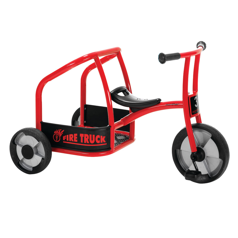 Winther Circleline Tricycle, Fire Truck, 24 1/16inH x 23 1/4inW x 39 13/16inD, Black/Red