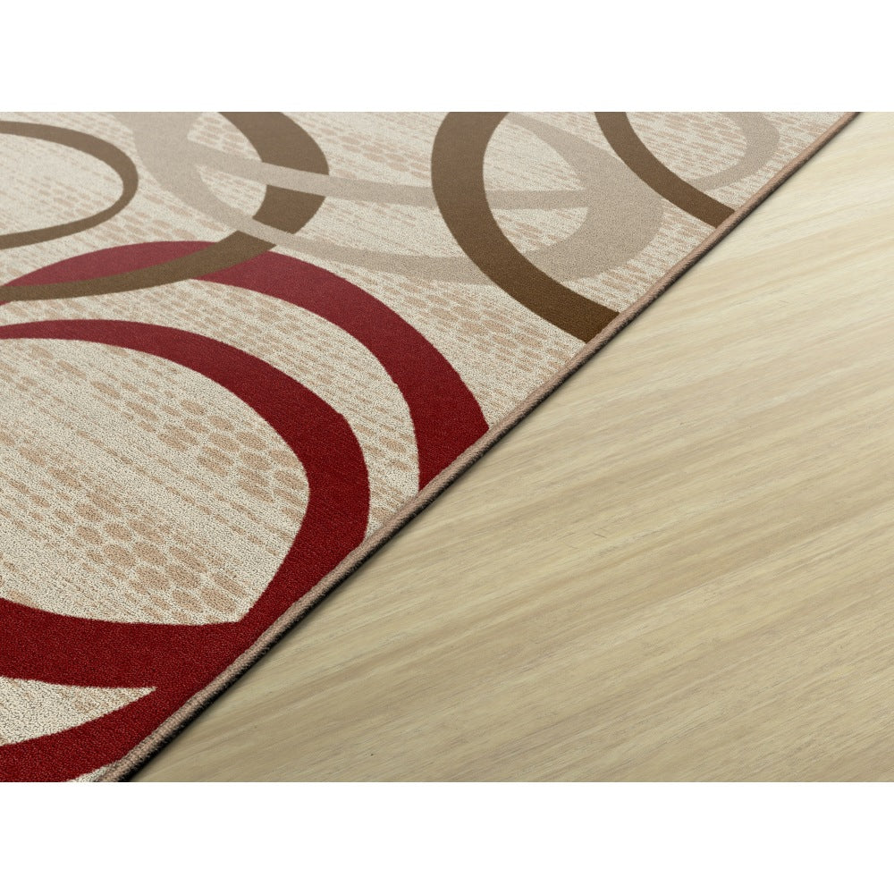 Flagship Carpets Printed Rug, Duo, 6ftH x 9ftW, Pearl