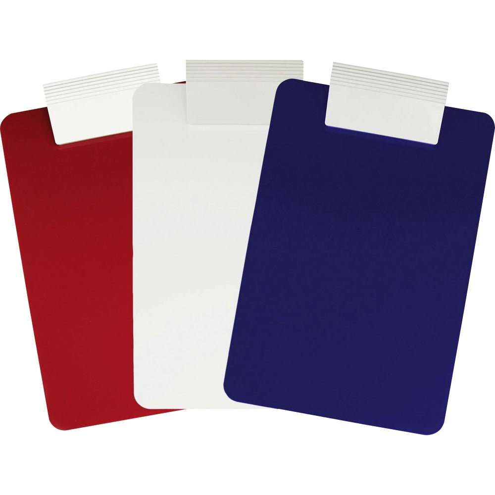 Saunders Antimicrobial Clipboard - 8 1/2in x 11in - Red, Blue - 1 Each