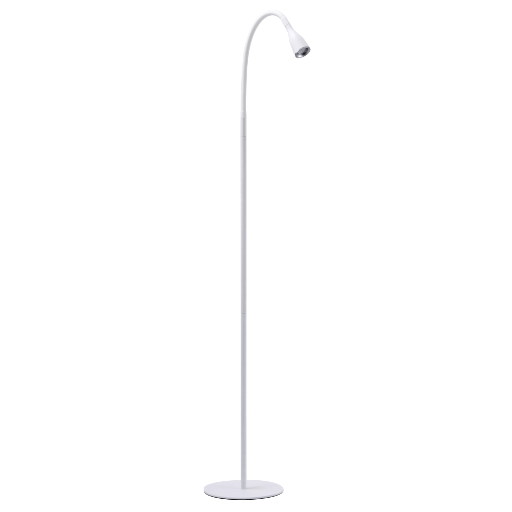 BLACK+DECKER LED Gooseneck Floor Lamp, 54inH, White