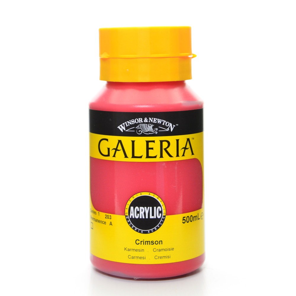 Winsor & Newton Galeria Flow Formula Acrylic Colors, 500 mL, Crimson, 203