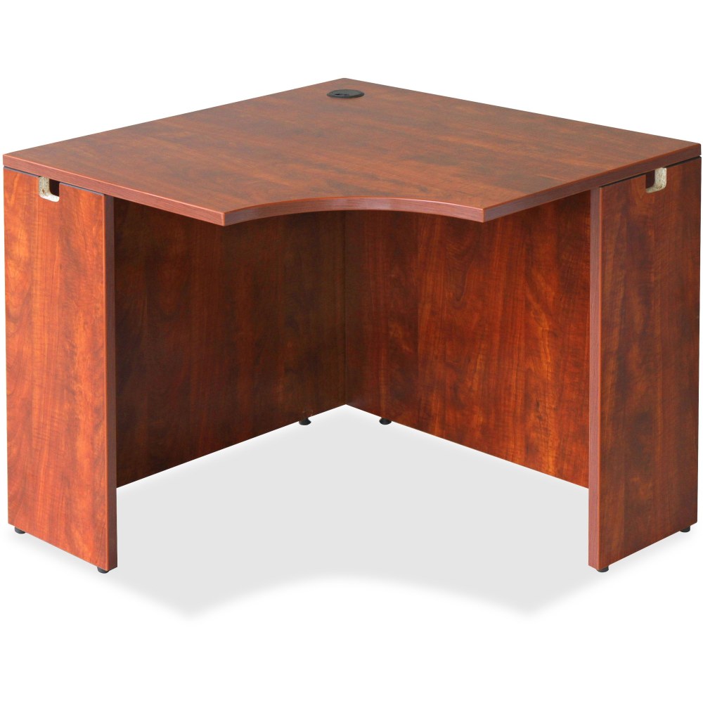 Lorell Essentials 36inW Corner Desk, Cherry