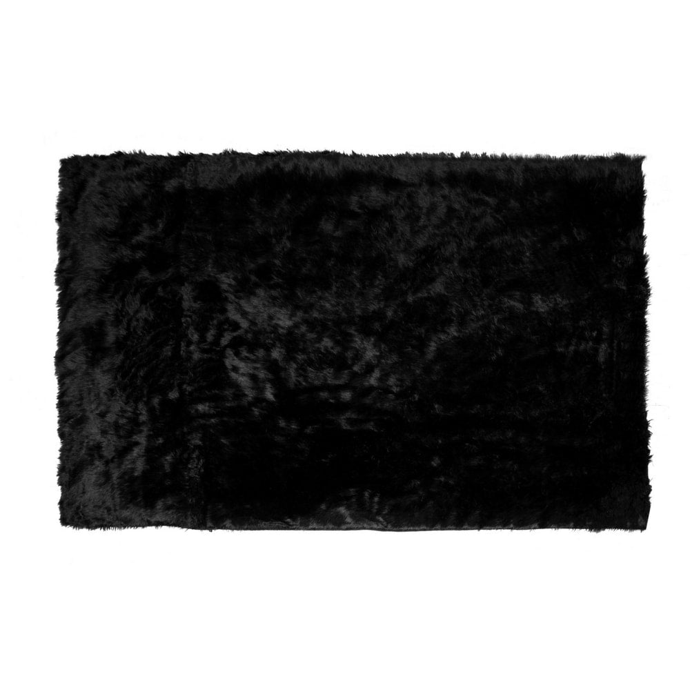 Glamour Home Aileen Faux Fur Rug, 96in, Black