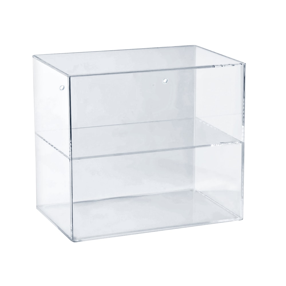 Azar Displays Acrylic Countertop Open Case With 1 Shelf, 12-1/4inH x 14inW x 9inD, Clear