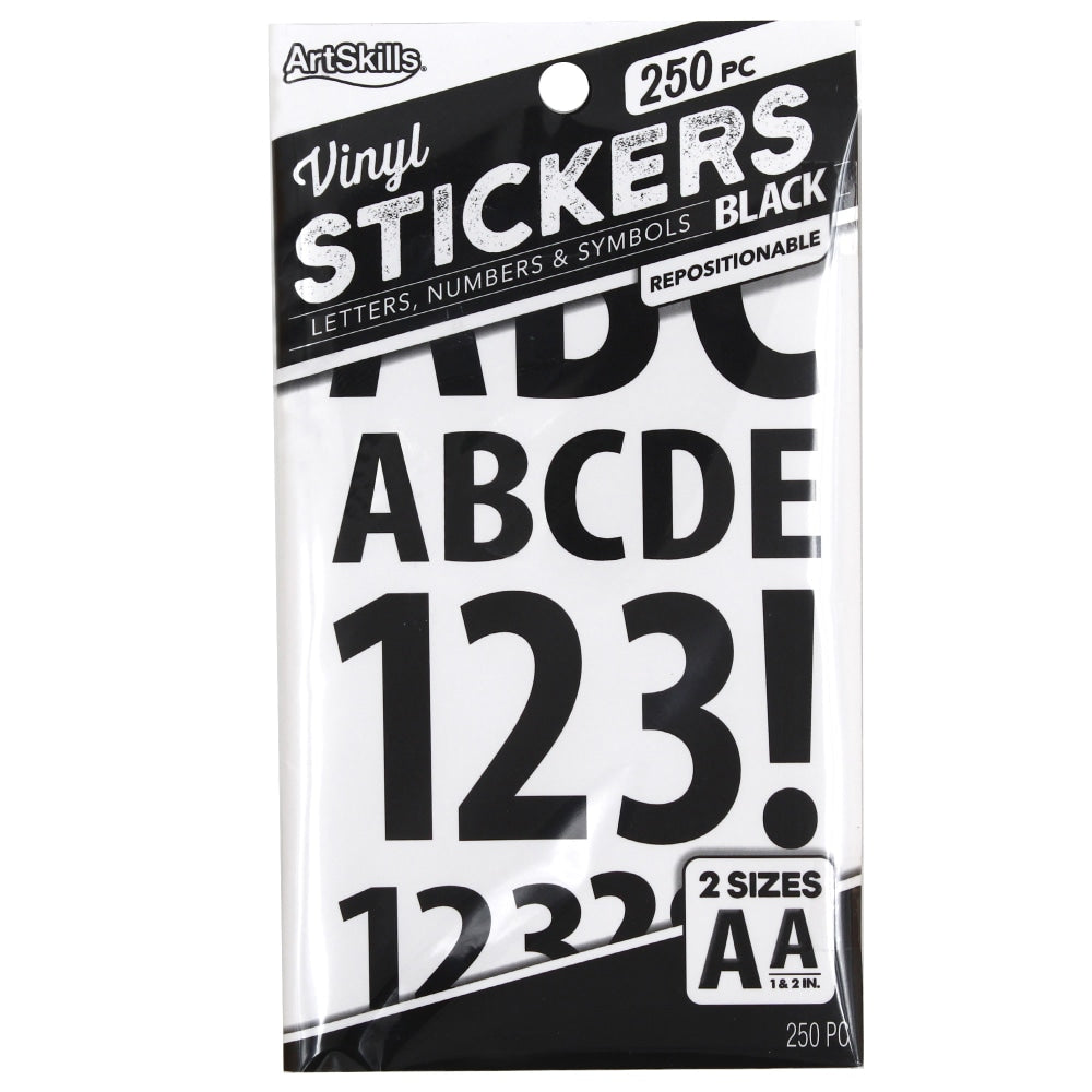 ArtSkills Vinyl Letters, Black, Pack of 250