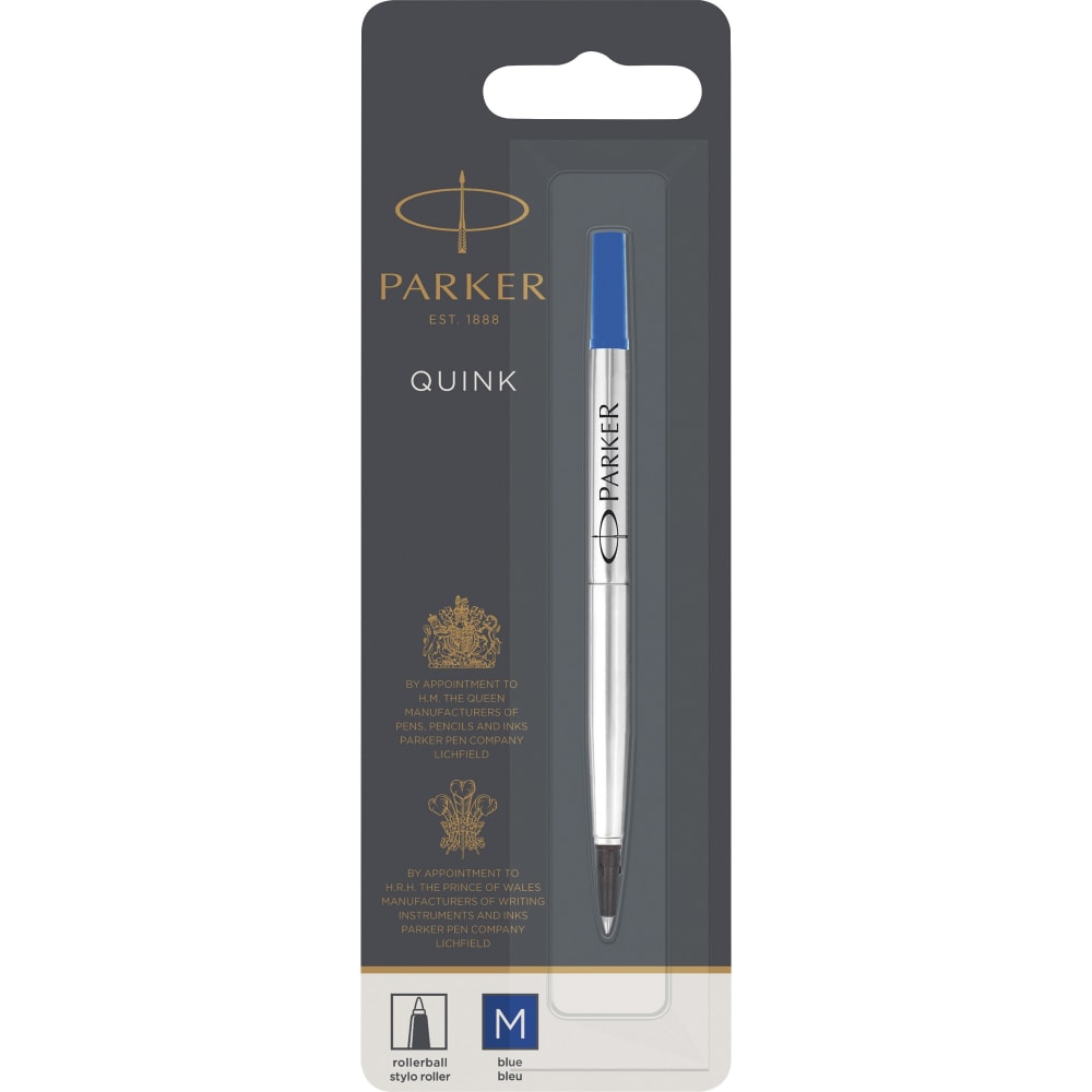 Parker Rollerball Pen Refill - 0.50 mm, Medium Point - Blue Ink - 1 Each