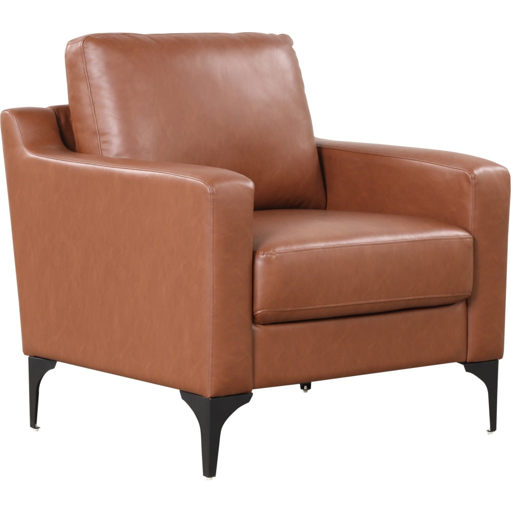 Lifestyle Solutions Serta Florence Faux Leather Guest Chair, Brown