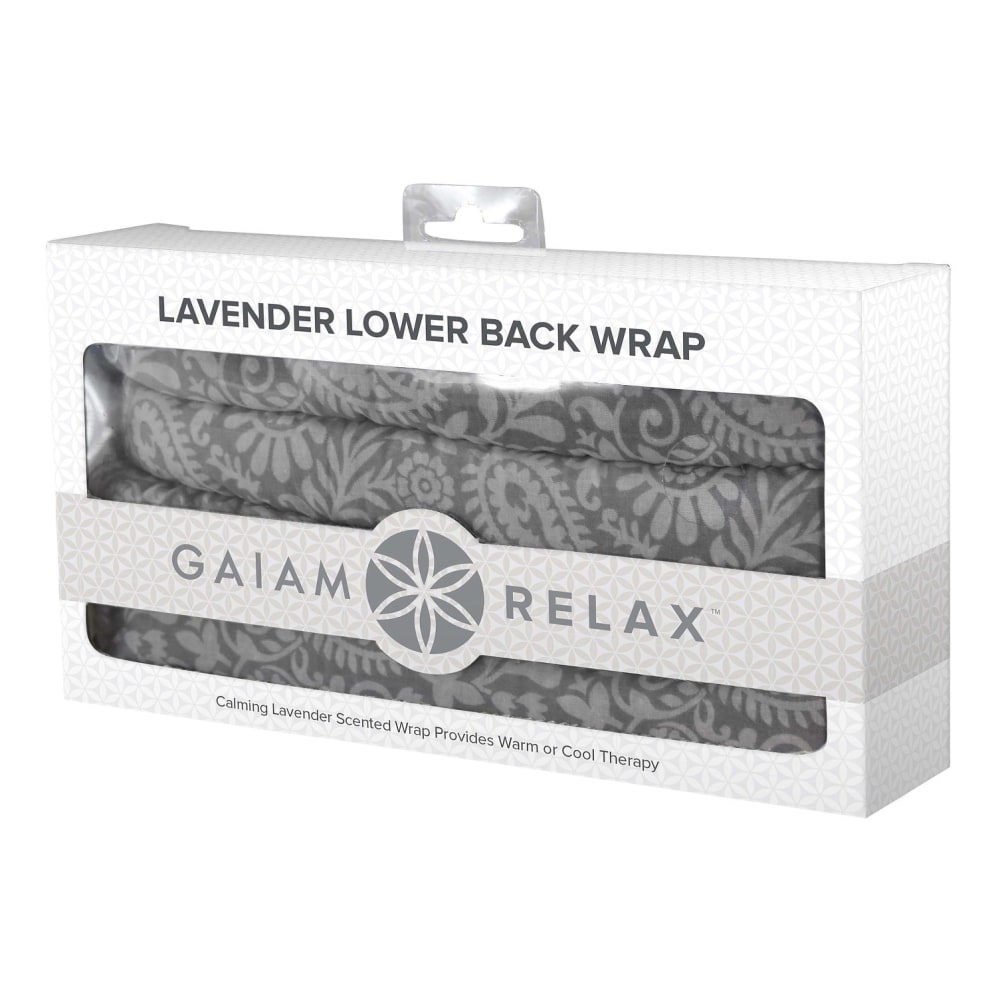 Gaiam Relax Lower Back Wrap, 10-3/4inH x 5-3/4inW x 2inD, Gray