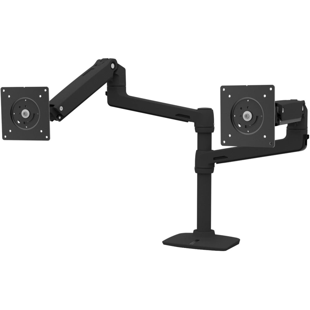 Ergotron Mounting Arm for Monitor, Notebook, Display Screen, TV - Matte Black - Height Adjustable - 2 Display(s) Supported - 24in Screen Support - 39.90 lb Load Capacity - 100 x 75, 100 x 100, 75 x 75 - VESA Mount Compatible