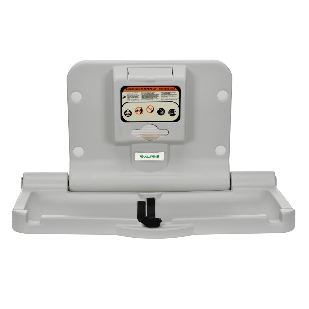 Alpine Compact Horizontal Baby Changing Station, 19-13/16inH x 32-1/8inW x 18-1/8inD, White