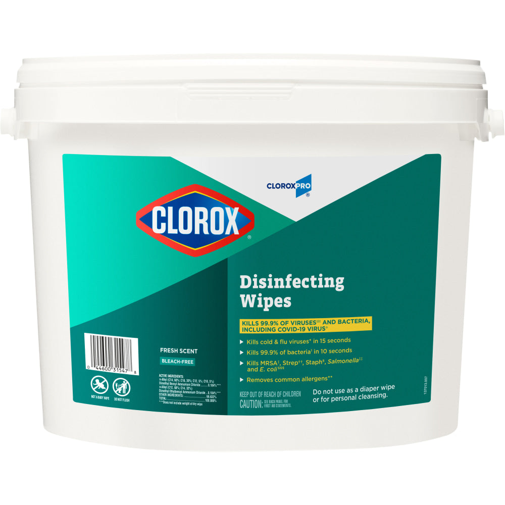 Clorox Disinfecting Wipes, 7in x 7in, Fresh Scent, Pack Of 700 Wipes