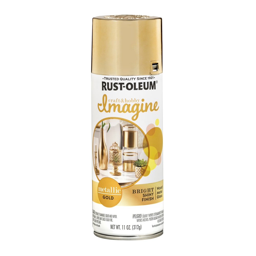 Rust-Oleum Imagine Craft and Hobby Spray Paint, 11 Oz, Metallic Gold, Pack Of 4 Cans