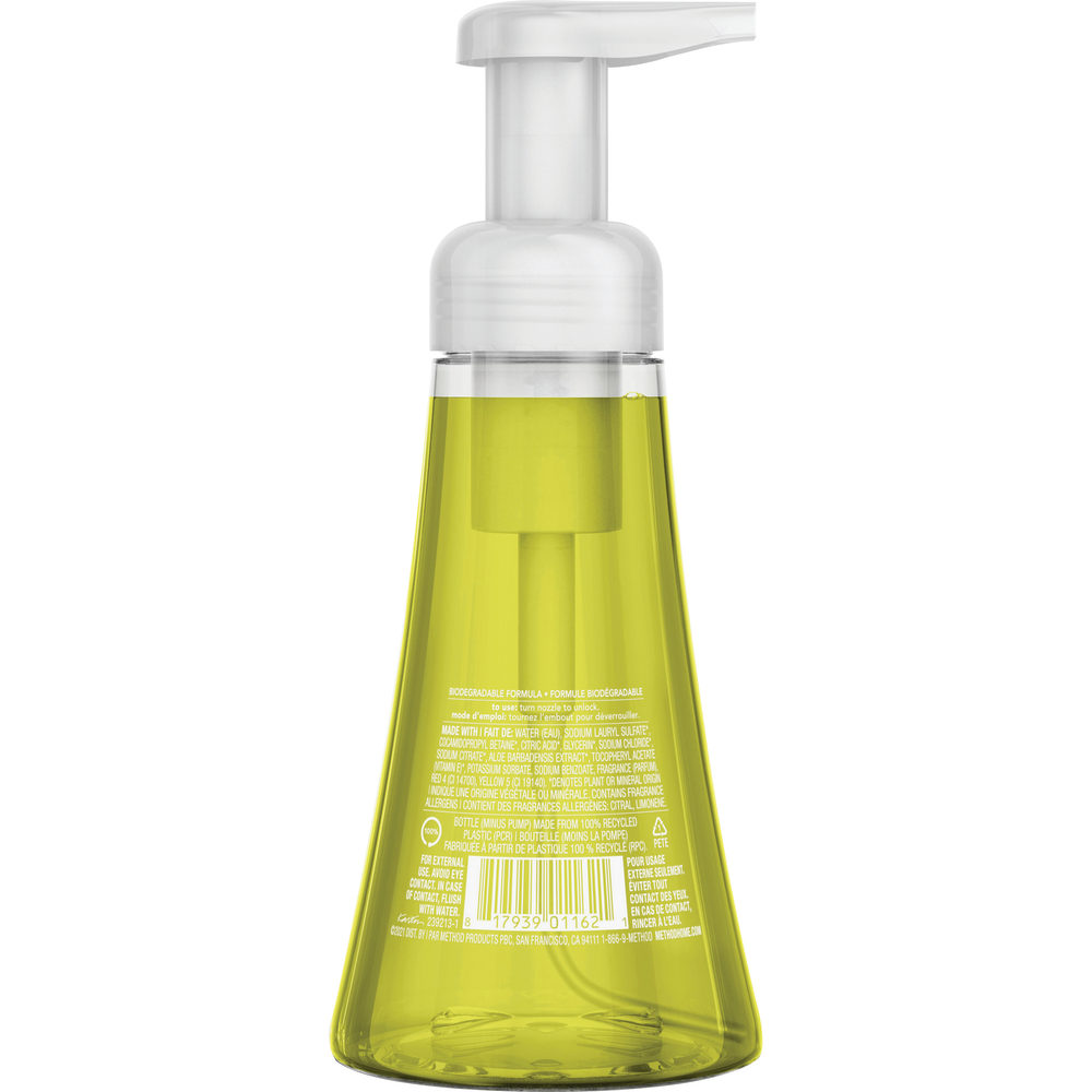 Method Antibacterial Foam Gel Hand Wash Soap, Lemon Mint, 10 Oz Bottle