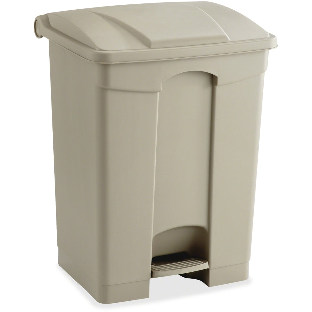 Safco Plastic 17 Gallon Step-on Wastebasket, Tan