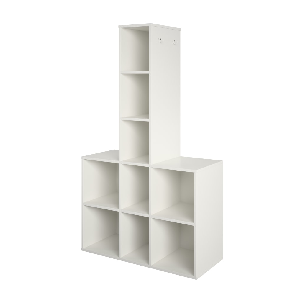 Ameriwood Home Nathan Kid's 9-Cube Storage Unit, 56-5/8inH x 32-5/8inW x 14inD, White