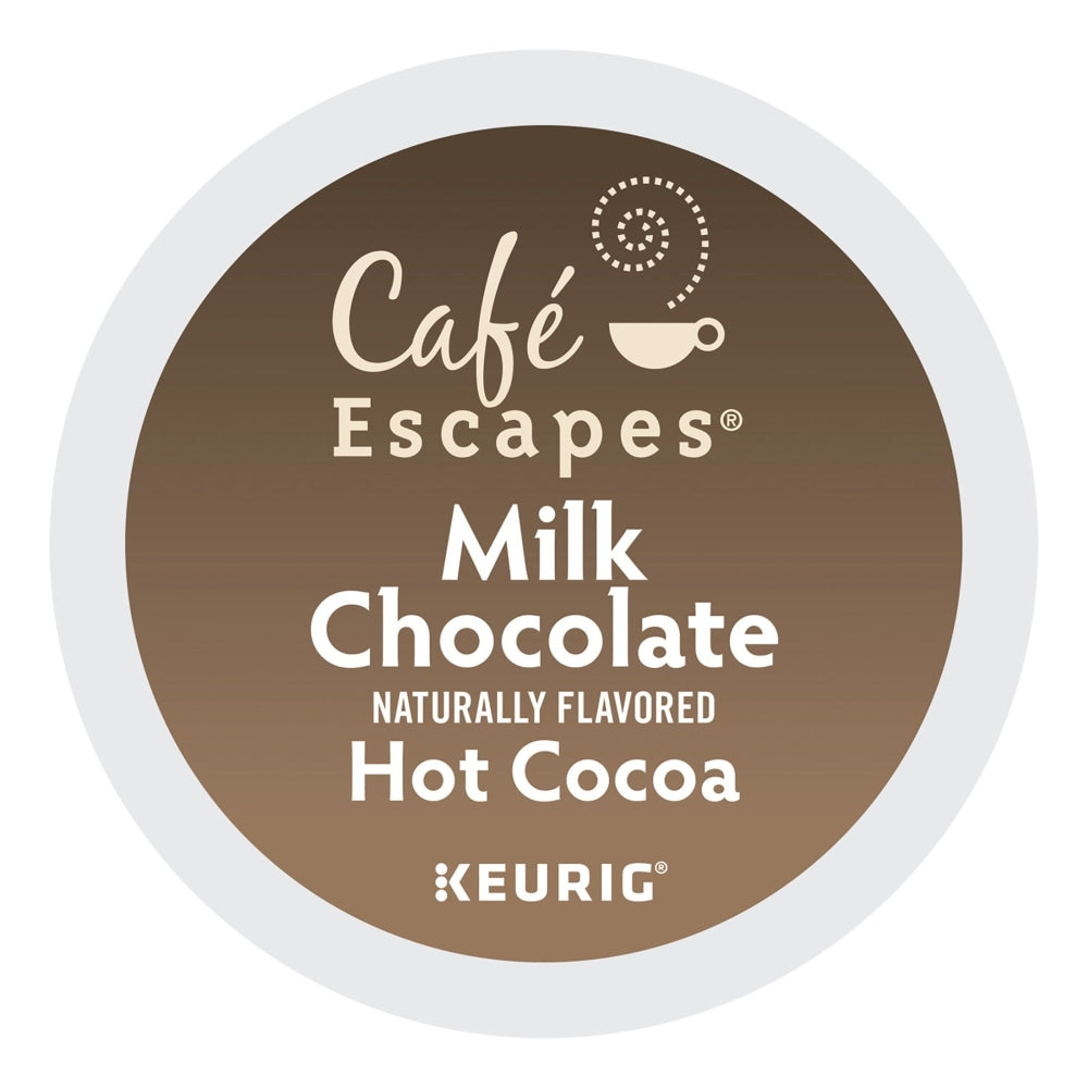 Cafe Escapes Milk Chocolate Hot Cocoa Single-Serve K-Cup, Box Of 24