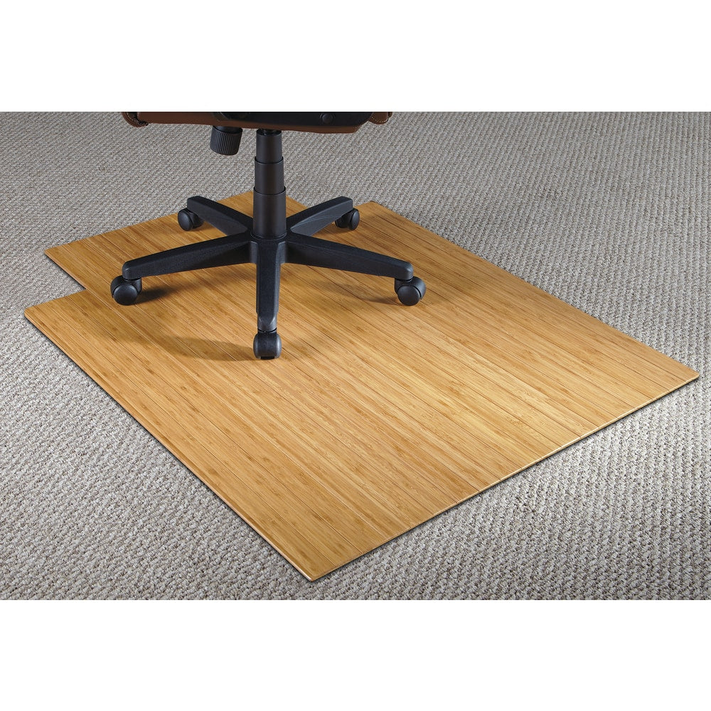 Realspace Bamboo Chair Mat, 36inW x 48inD, 3/16in Thick, Natural