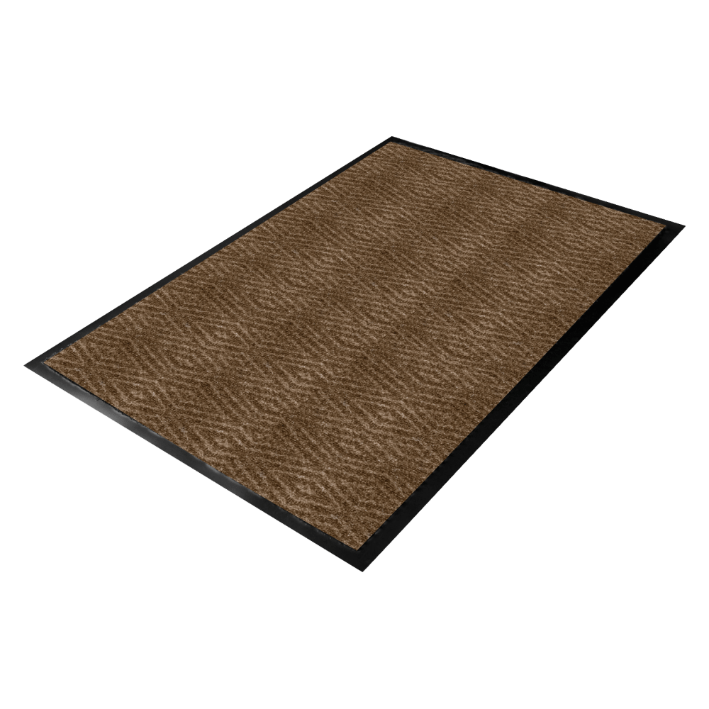 Genuine Joe Dual-Ribbed Indoor Floor Mat, 4ft x 6ft, Chocolate