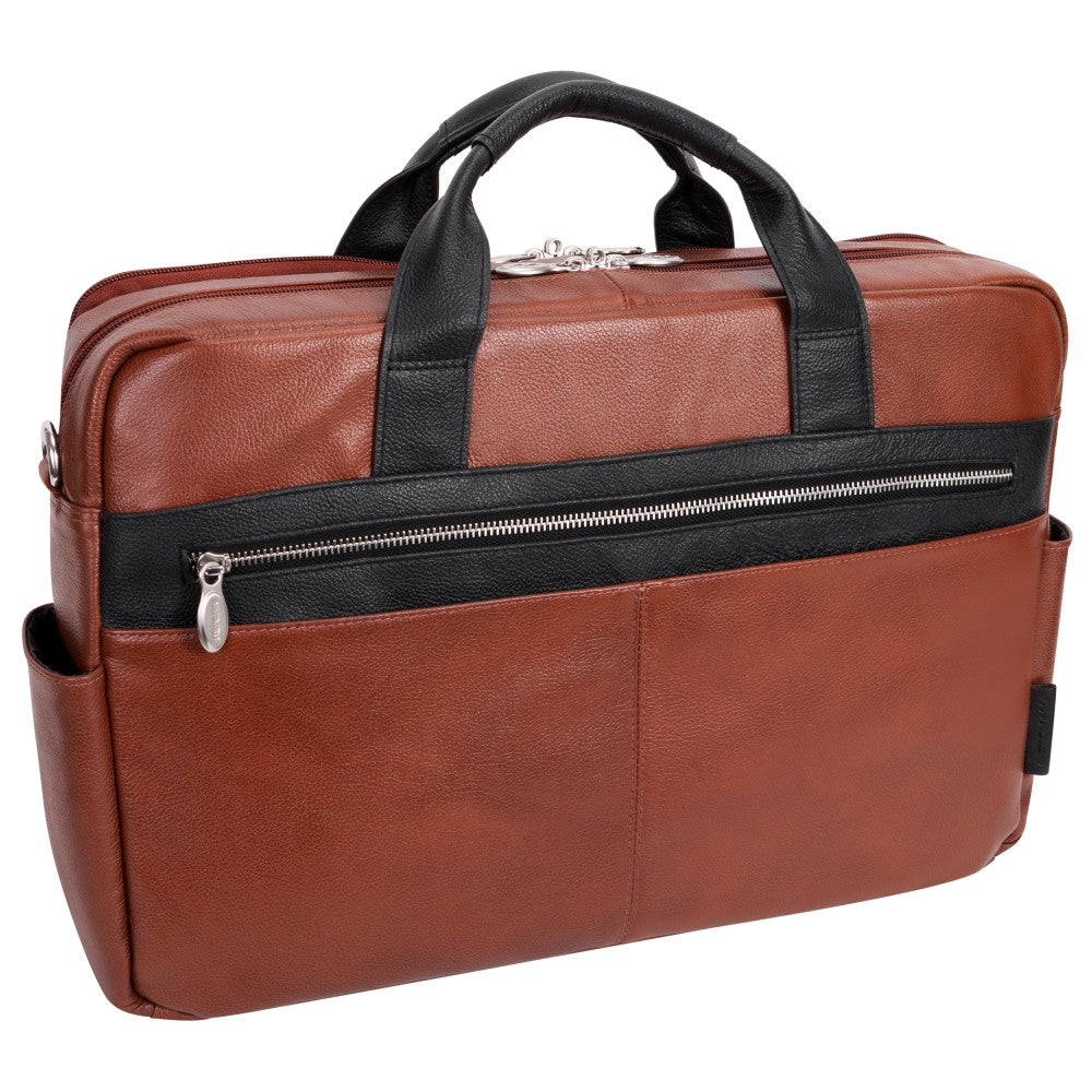 McKleinUSA Southport Briefcase With 17in Laptop Pocket, Brown