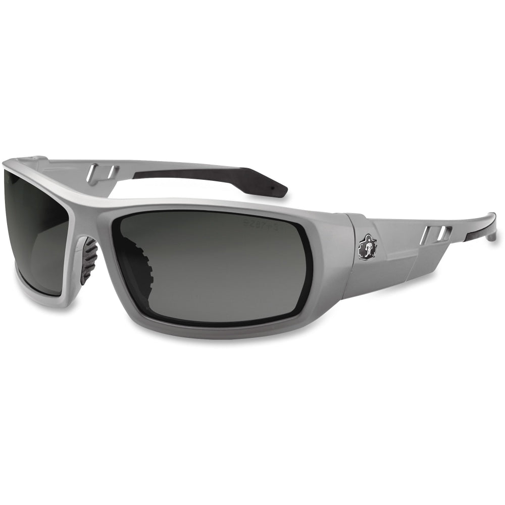 Ergodyne Skullerz Safety Glasses, Odin, Anti-Fog, Matte Gray Frame, Smoke Lens