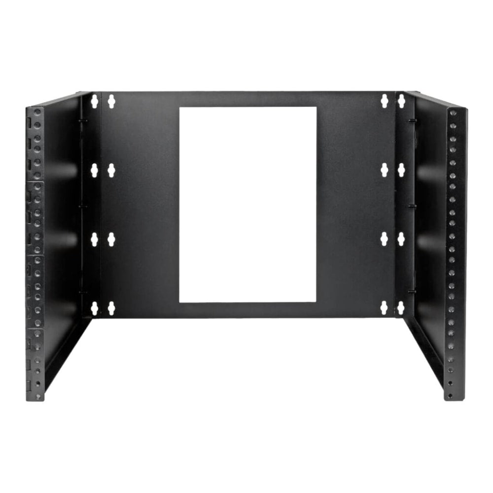 Tripp Lite 8U Wall-Mount Bracket for Small Switches and Patch Panels, Hinged - Network device mounting bracket - wall mountable - black - 8U - 19in