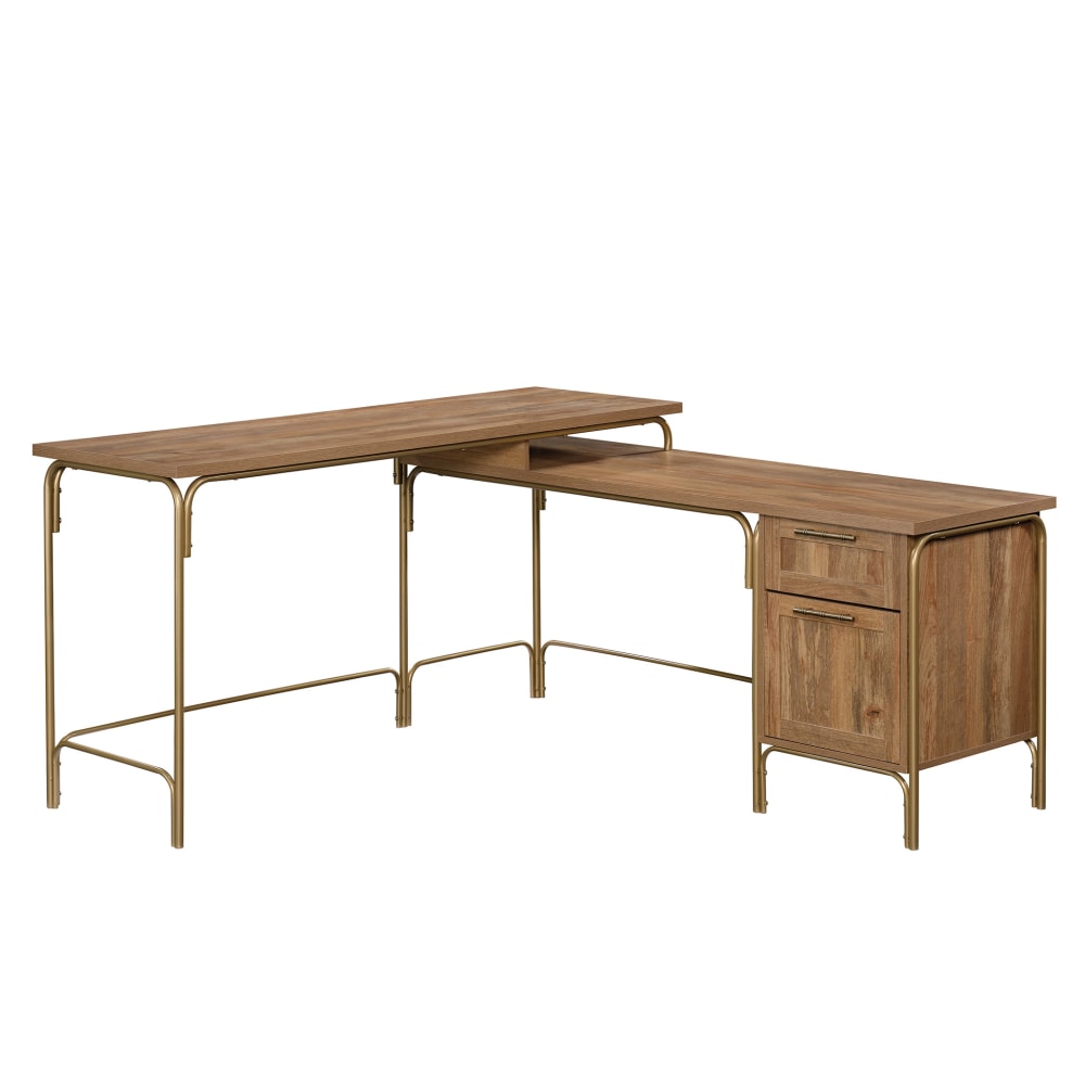 Sauder Coral Cape 61inW L-Shaped Computer Desk, Sindoori Mango