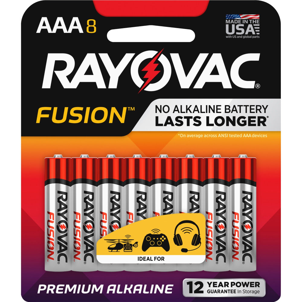 Rayovac Fusion Alkaline AAA Batteries - For Multipurpose - AAA - 240 / Carton