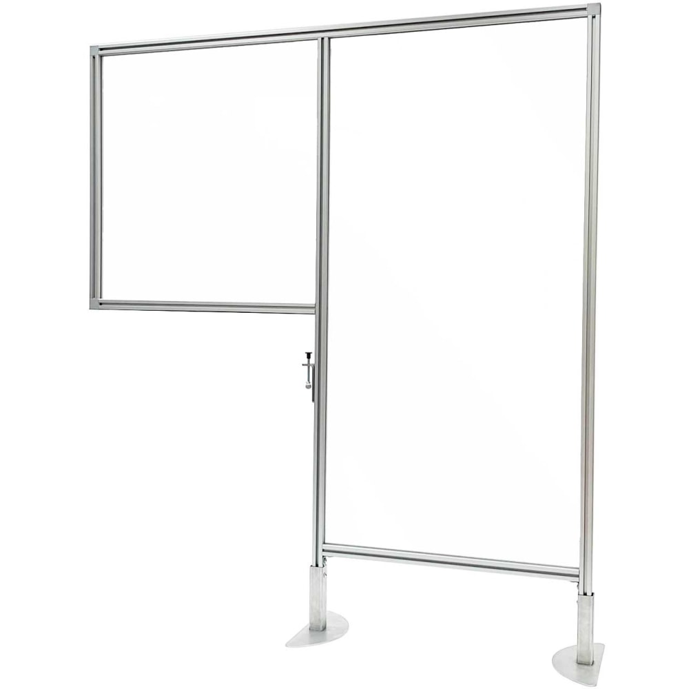 Ghent Ghent Workstation Divider, 57inH x 47inW, Silver Frame, Clear