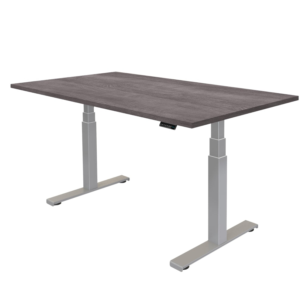 Fellowes Cambio 72inW Height-Adjustable Computer Desk, Gray Ash