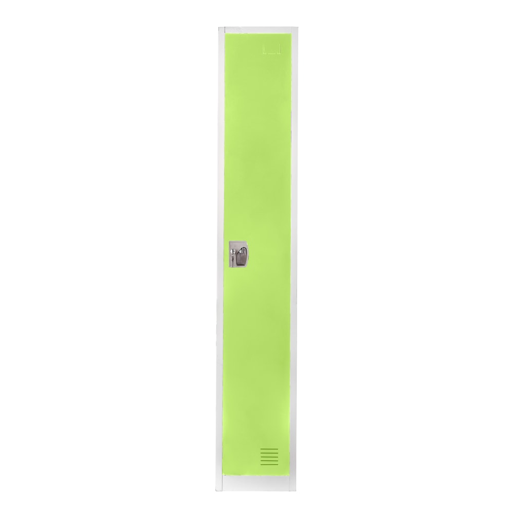 Alpine AdirOffice 1-Tier Steel Locker, 72inH x 12inW x 12inD, Green