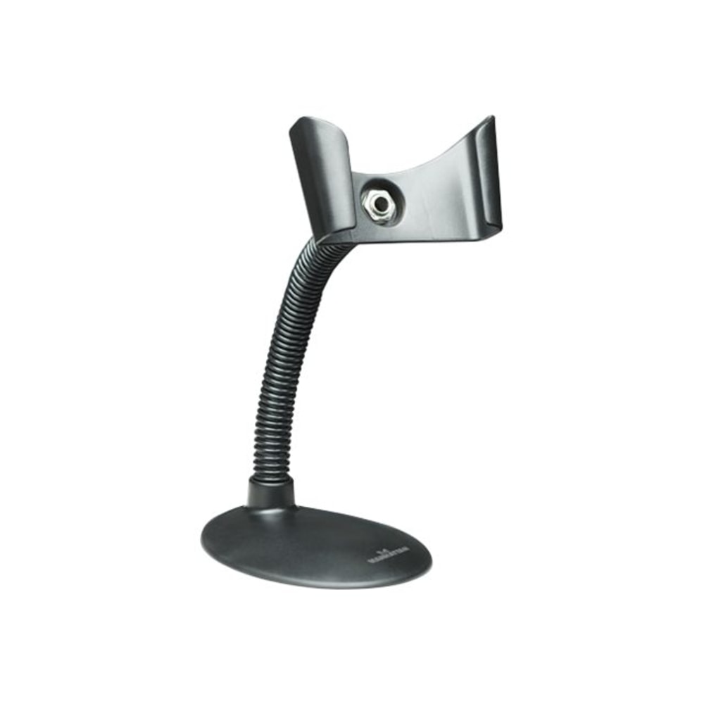 Manhattan Handheld Barcode Scanner Stand, Gooseneck with base, suitable for table mount or wall mountable, Black, Lifetime Warranty, Box - Barcode scanner stand - counter mountable, wall mountable - black